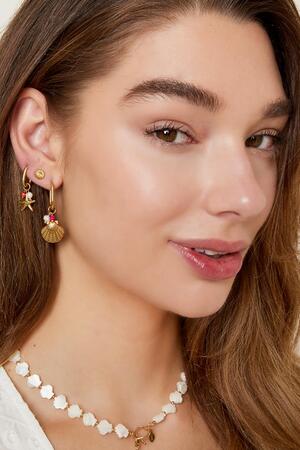 Boucles d'oreilles pendantes coquillage - Collection Plage Acier inoxydable h5 Image2